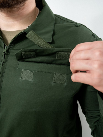 Костюм офисный длинный рукав, зеленый - интернет магазин Полигон