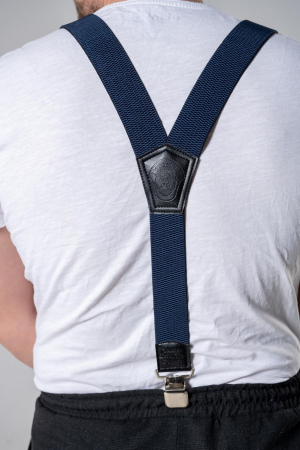 Подтяжки офисные, синий 40 мм - интернет магазин Полигон