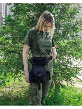 Сумка на бедро, черный - интернет магазин Полигон