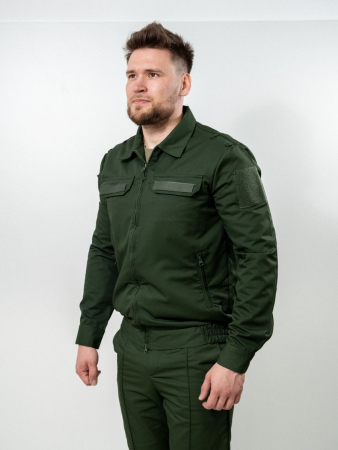 Костюм офисный длинный рукав, зеленый - интернет магазин Полигон