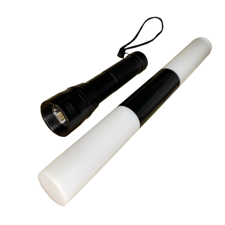 Жезл-фонарь ЖР-45А, белый, черный - интернет магазин Полигон