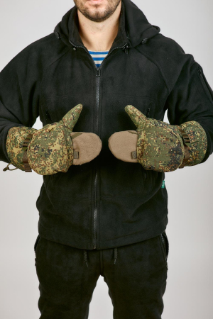 Рукавицы утепленные, зеленый - интернет магазин Полигон