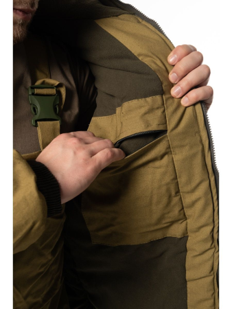 Костюм зимний Горка 6, цвет Хаки, ткань Палатка, ткань Гретта-Т - интернет магазин Полигон