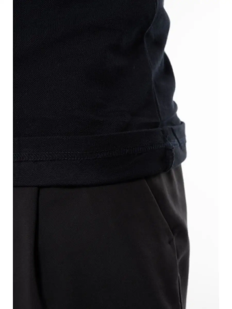 Поло Полиция, короткий рукав, с фальшпогонами, цвет черный, хлопок - интернет магазин Полигон